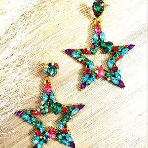 Colorful Star Drop Earrings